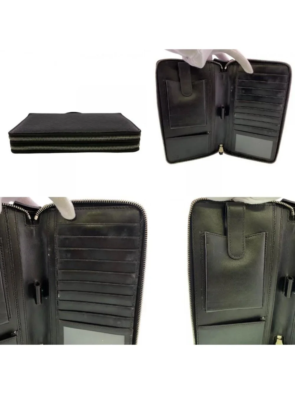 ★SOLD★ Gucci Organizer Wallet Diamante Travel Case Dark Brown - Picture 6 of 8